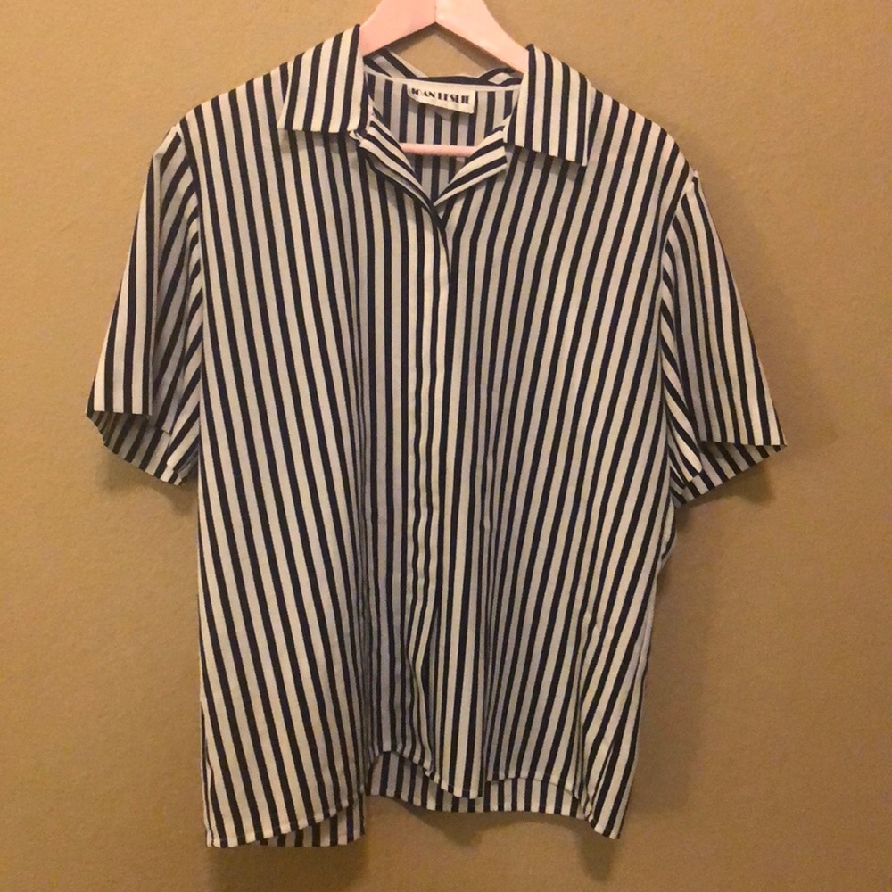 Vintage 1980s Joan Leslie striped shirt